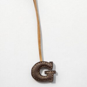 G Alphabet Genuine Leather bag charm Handmade & Unique