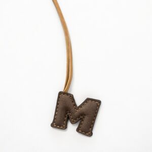 M Alphabet Genuine Leather bag charm Handmade & Unique