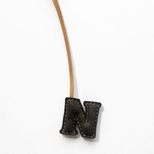 N Alphabet Genuine Leather bag charm Handmade & Unique