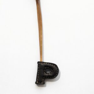 P Alphabet Genuine Leather bag charm Handmade & Unique