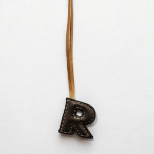 R Alphabet Genuine Leather bag charm Handmade & Unique