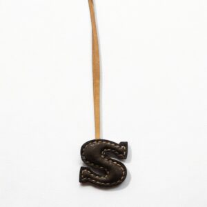 S Alphabet Genuine Leather bag charm Handmade & Unique