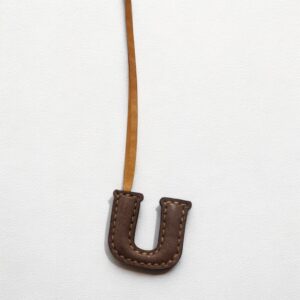 U Alphabet Genuine Leather bag charm Handmade & Unique