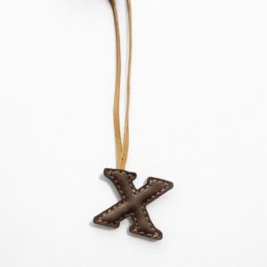 X Alphabet Genuine Leather bag charm Handmade & Unique