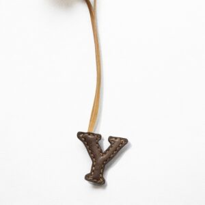 Y Alphabet Genuine Leather bag charm Handmade & Unique