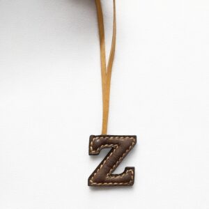Z Alphabet Genuine Leather bag charm Handmade & Unique